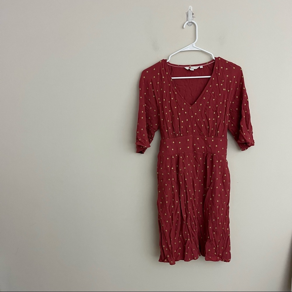 Boden Dominique Belted Polka Dot Dress - Picture 2 of 9